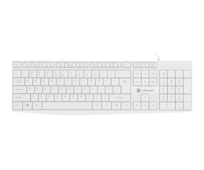 Klawiatura  przewodowa Natec NAUTILUS US SLIM (White)